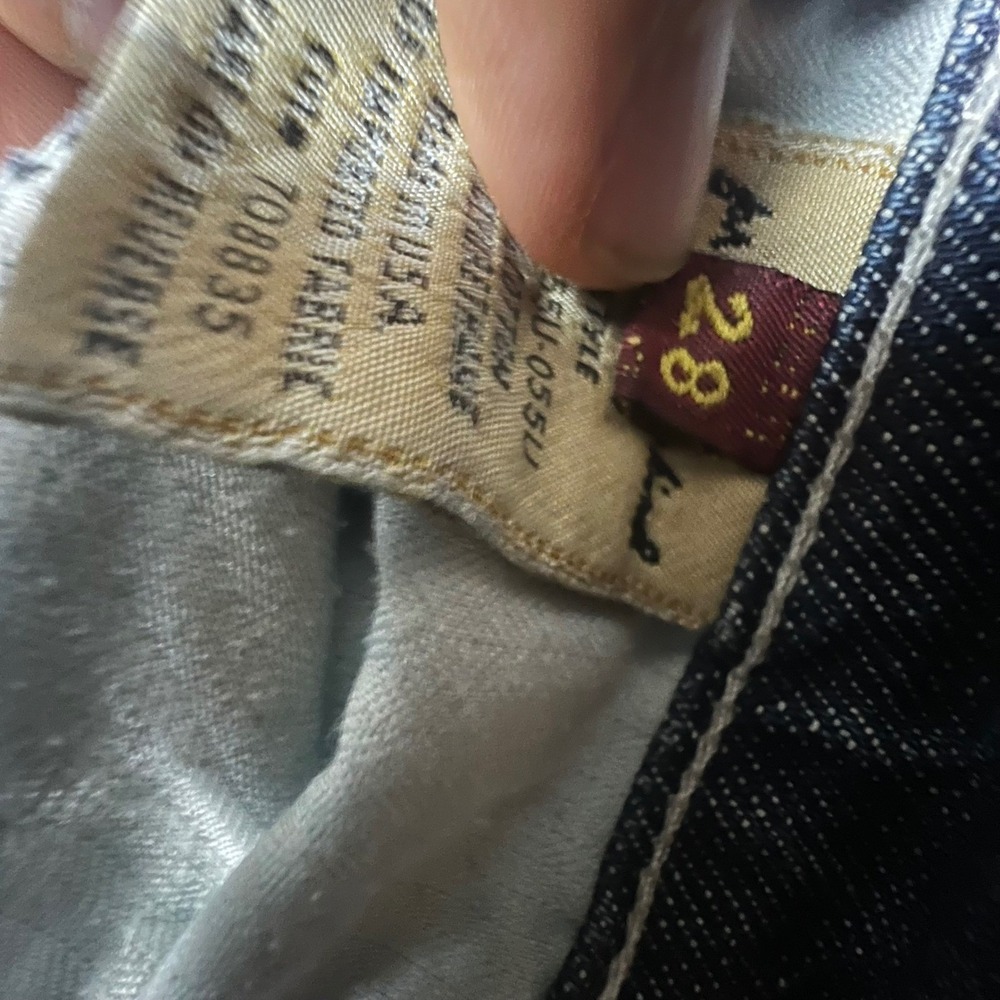 Seven for All Mankind Bootcut Jeans Distressed Frayed Hem Blue Denim Size 28 - Picture 8 of 8
